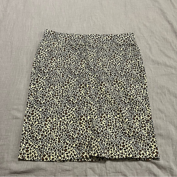 Vintage Plus Size XL Chic Leopard Print Pencil Skirt Elastic Animal Print Fall - Picture 2 of 7